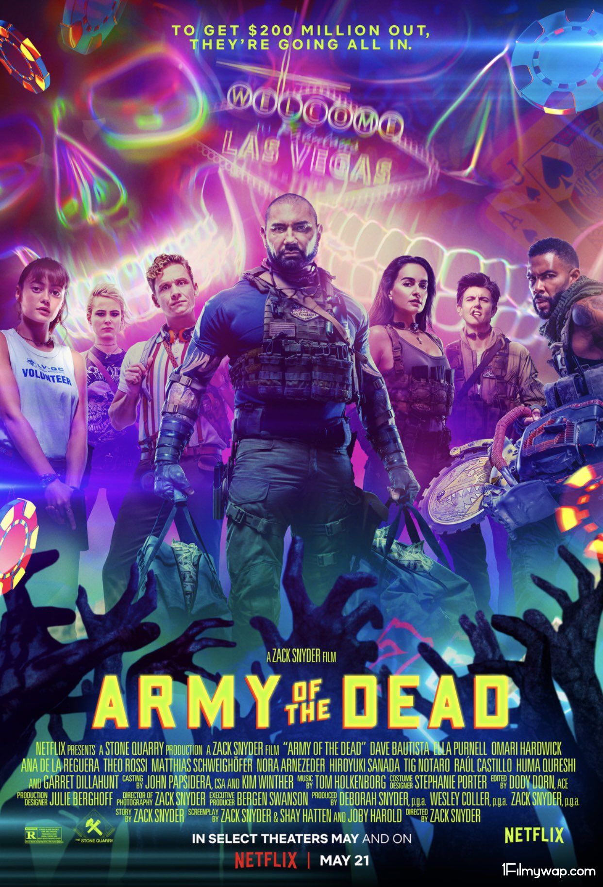 Army of the Dead 2021 NF ORG  HDRip Hindi Dubbed